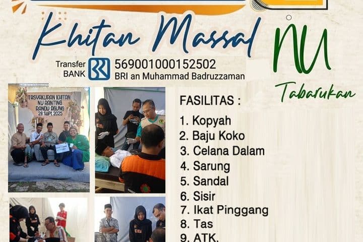 Haul ke-48 NU Ranting Randuagung, Gelar Khitan Massal untuk 30 Anak