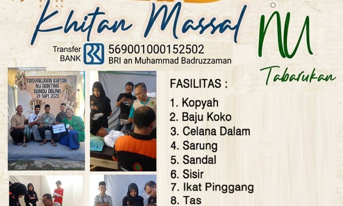 Haul ke-48 NU Ranting Randuagung, Gelar Khitan Massal untuk 30 Anak